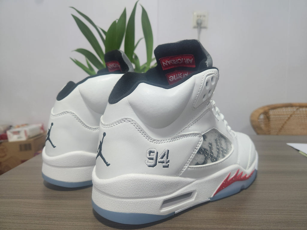 Air Jordan 5 'White Red' Collaboration Men's