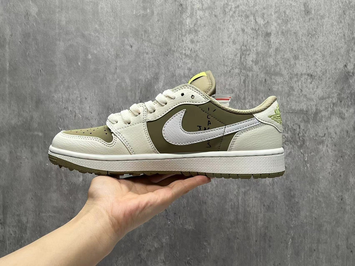 Travis Scott x Air Jordan 1 Low Golf 'Olive Black'