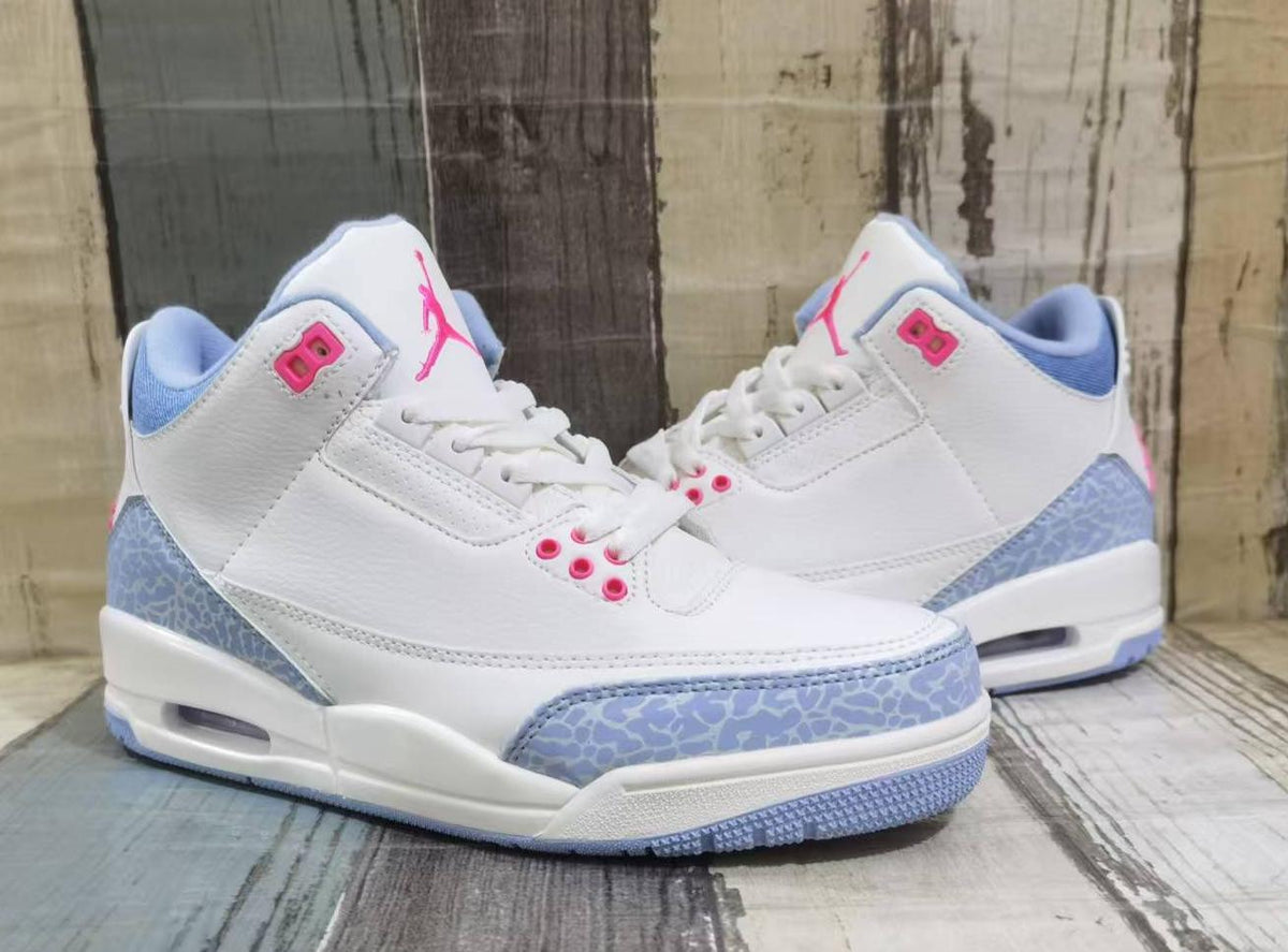 Air Jordan 3 Retro Off‑White‑Pink‑Red Men's